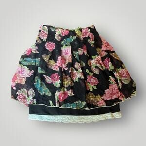 Max Mara Silk Butterfly 90s Y2K Skirt Vintage (see measurements)